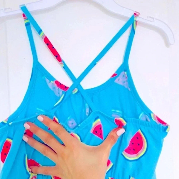 Cat & Jack Cotton Watermelon Dress Girl’s Size Large 10/12 - Picture 7 of 11